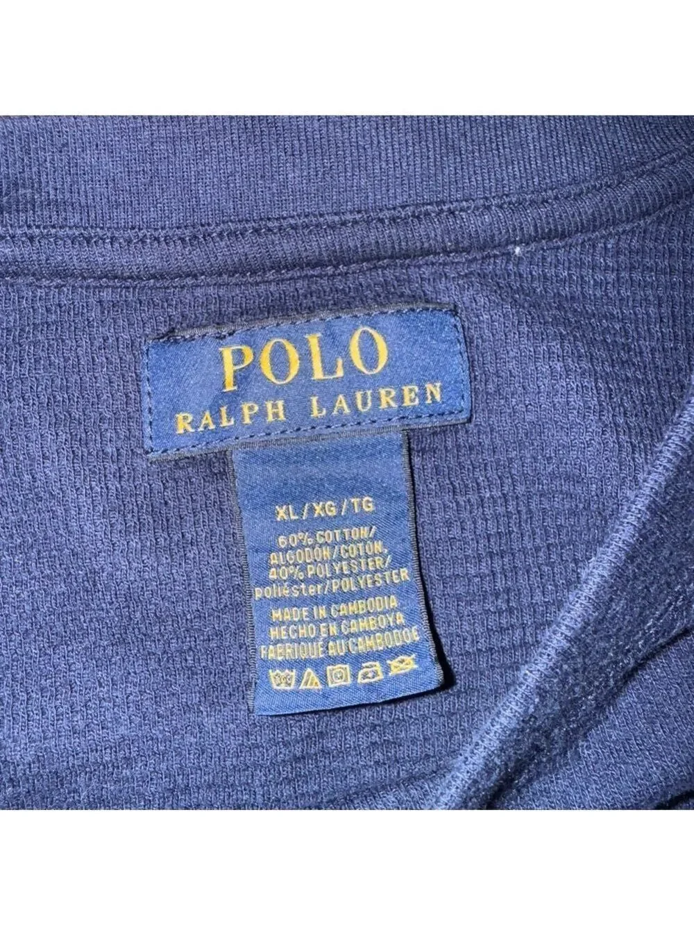 Polo by Ralph Lauren Men's Dark Blue Long Sleeve Tee Size XL